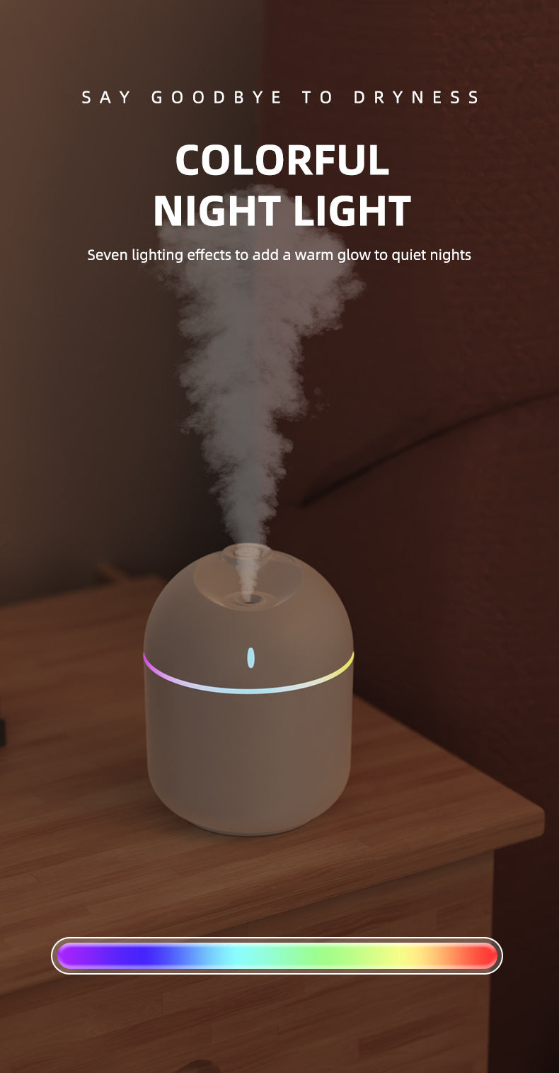 270ML Air Humidifier Cool Mist Aroma Diffuser LED Night Light power-off protect USB Humidificador For Home Office