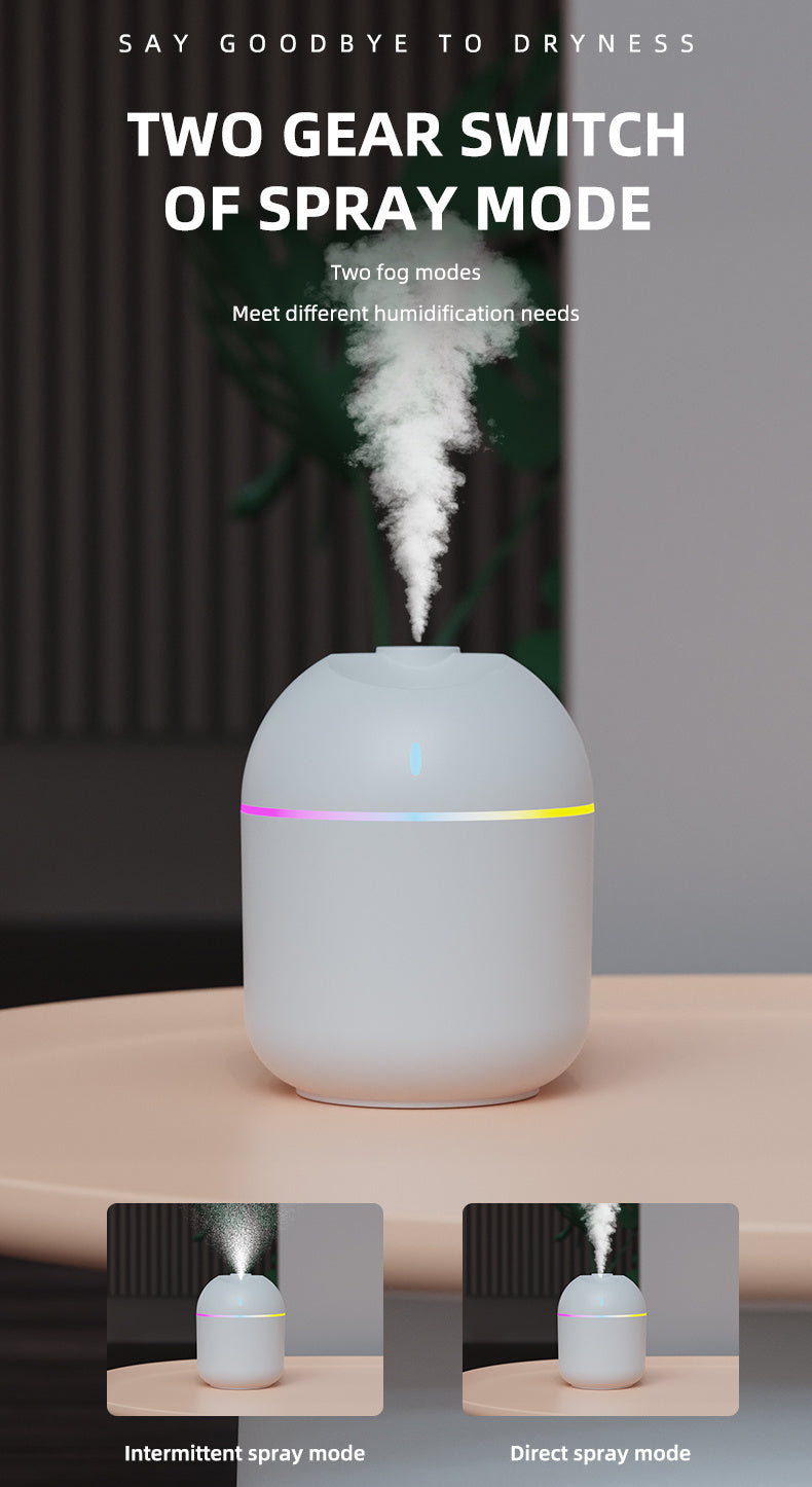 270ML Air Humidifier Cool Mist Aroma Diffuser LED Night Light power-off protect USB Humidificador For Home Office
