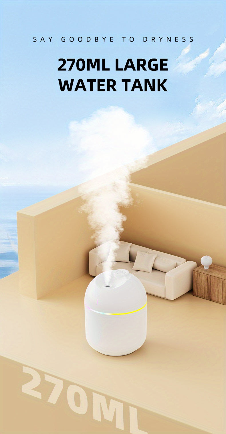 270ML Air Humidifier Cool Mist Aroma Diffuser LED Night Light power-off protect USB Humidificador For Home Office