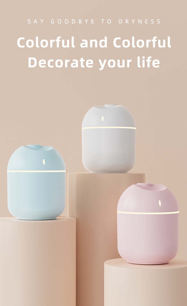 270ML Air Humidifier Cool Mist Aroma Diffuser LED Night Light power-off protect USB Humidificador For Home Office