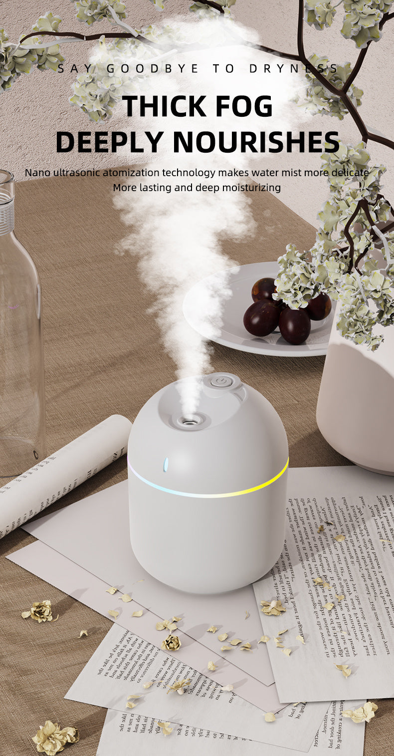 270ML Air Humidifier Cool Mist Aroma Diffuser LED Night Light power-off protect USB Humidificador For Home Office