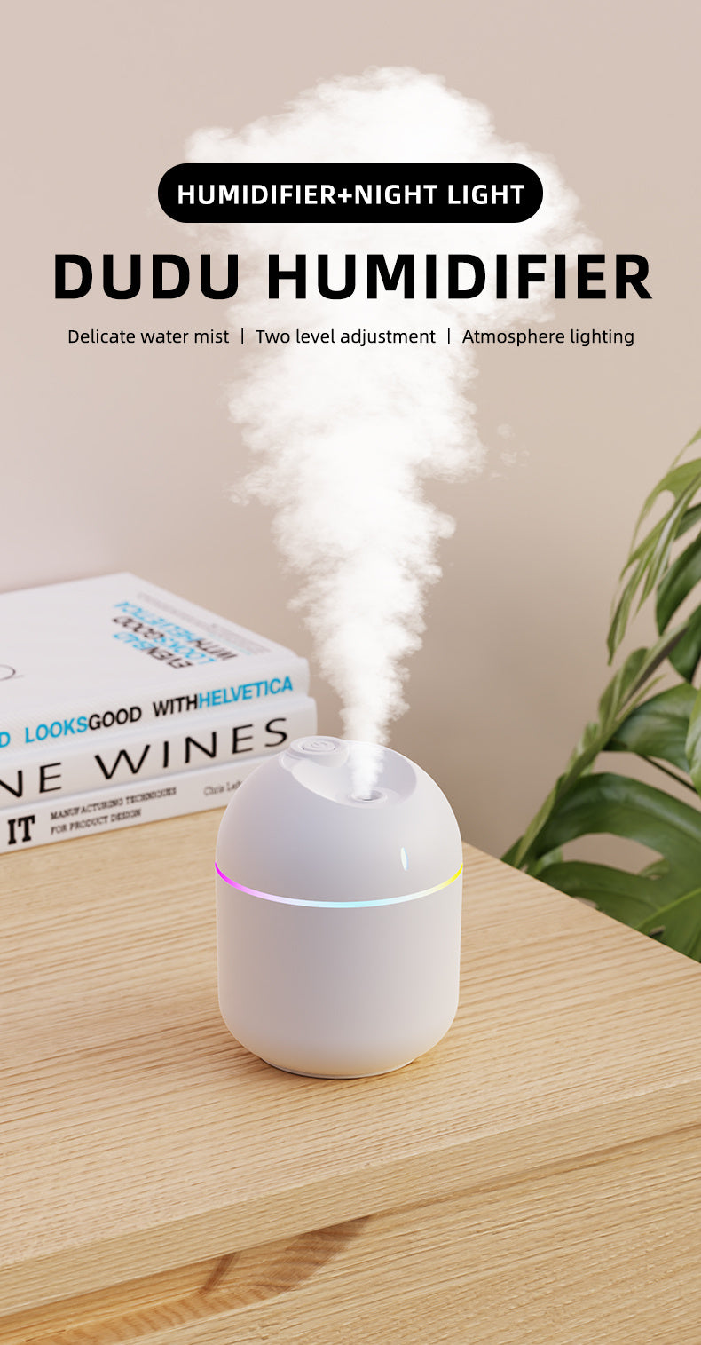 270ML Air Humidifier Cool Mist Aroma Diffuser LED Night Light power-off protect USB Humidificador For Home Office