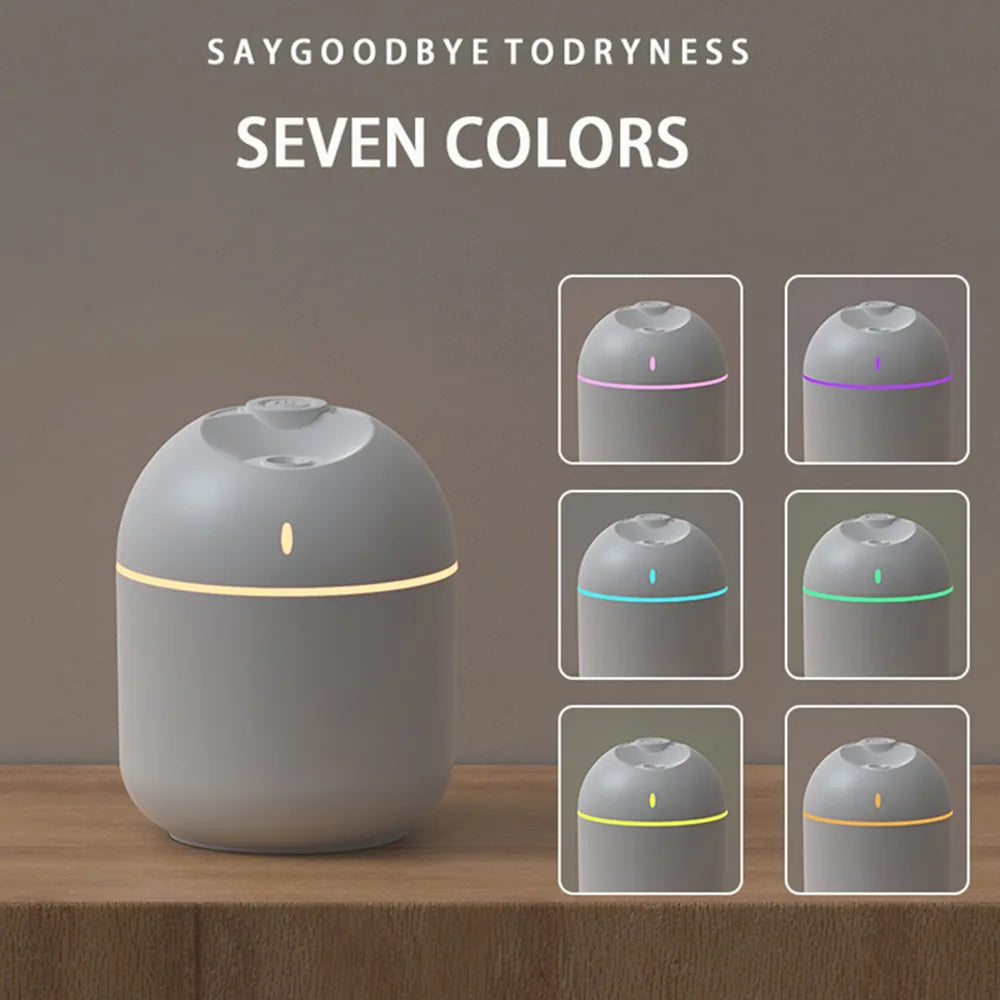 270ML Air Humidifier Cool Mist Aroma Diffuser LED Night Light power-off protect USB Humidificador For Home Office