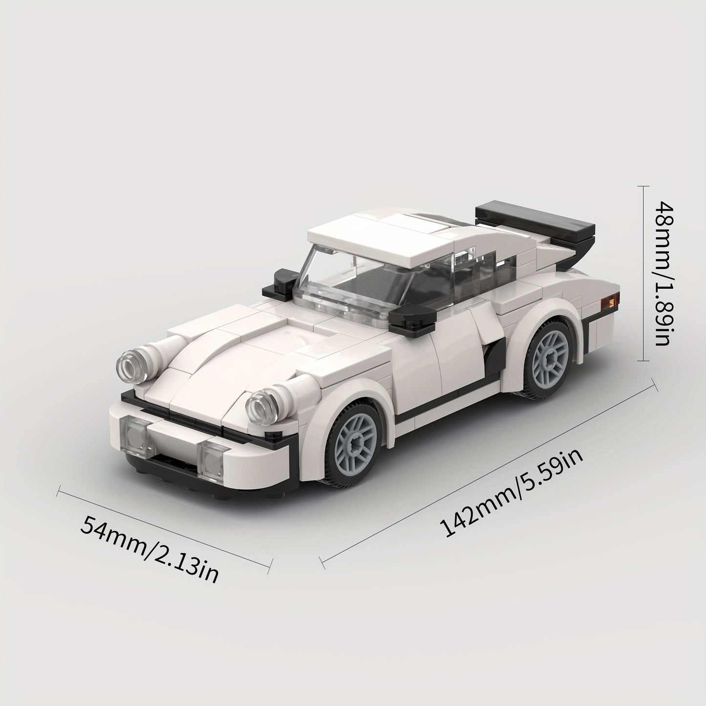 196pcs White City Car Vehicle Racing Car Brick, Racing Super Tech Car Model, Creative Educational Toy, Halloween/Christmas Gift