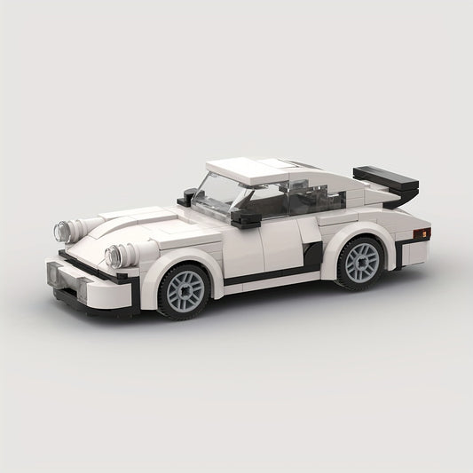 196pcs White City Car Vehicle Racing Car Brick, Racing Super Tech Car Model, Creative Educational Toy, Halloween/Christmas Gift