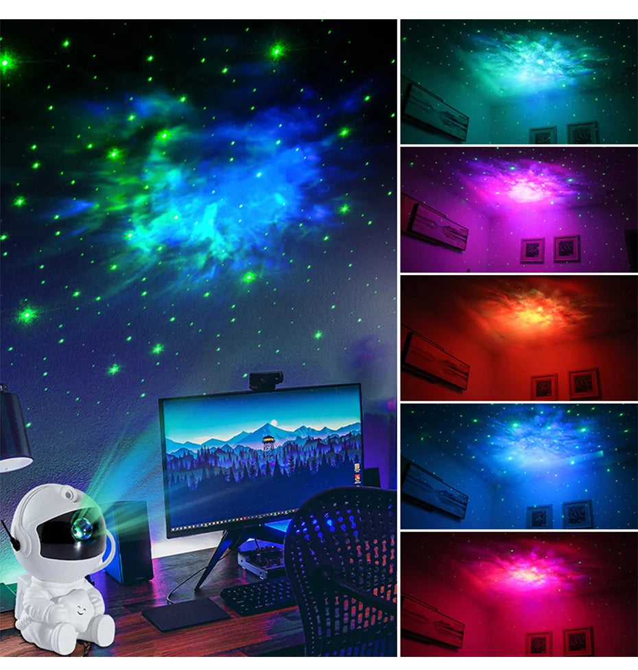 2025 Projector Light Starry Sky Aurora Astronaut Space Projector Nebula Nebula Ceiling Bedroom Home Decor Children's Gift